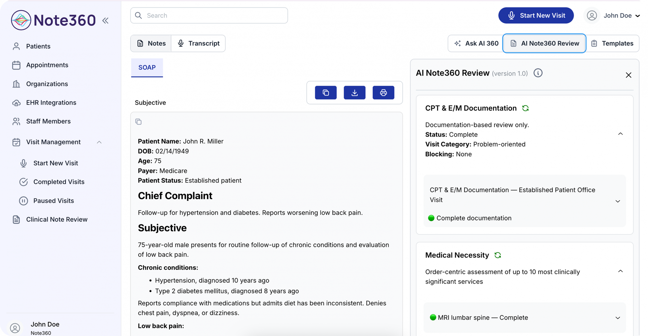 Documentation Insights at the Point of Care.